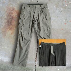 Eddie Bauer Fleece Lined Tech Pants Men’s Size 34x30 Gray Hiking Outdoor Camping